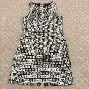 Banana Republic Navy and White Patterned Mini Dress